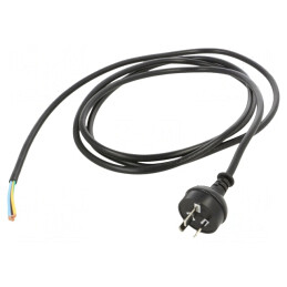 Cablu Electric 3x1mm2 PVC 2,5m Negru 10A | Electronic-mag.ro | Componente Electronice