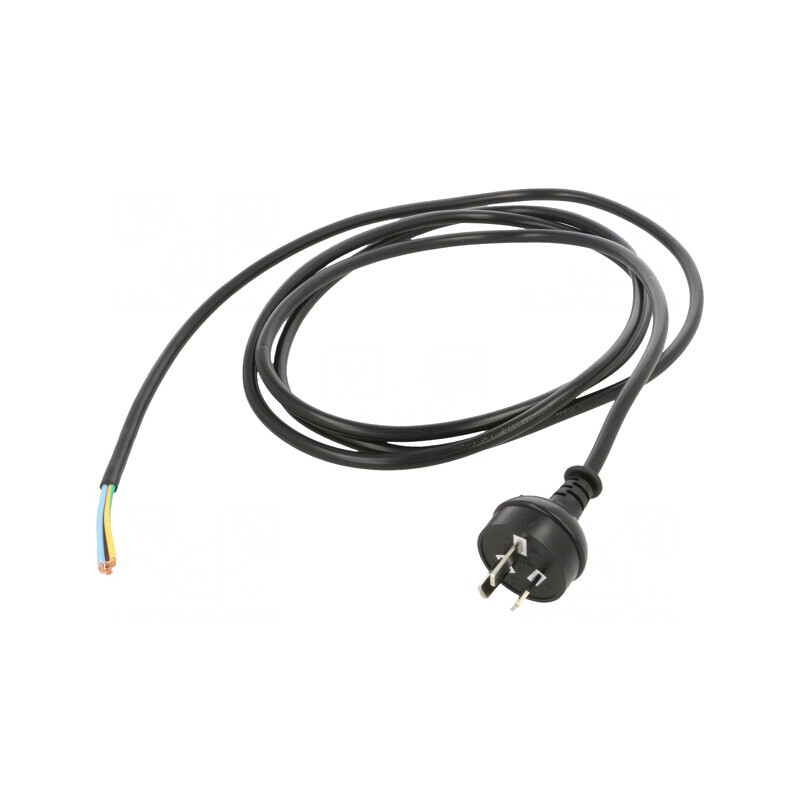Cablu Electric 3x1mm2 PVC 2,5m Negru 10A | Electronic-mag.ro | Componente Electronice