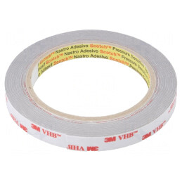 Bandă de Fixare Acrilică Gri 12mm x 5,5m | Electronic-mag.ro | Componente Electronice