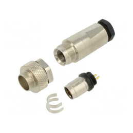 Conector M9 Mufă Tată Aurit IP67 2 Pin 125V Pe Cablu | Electronic-mag.ro | Componente Electronice