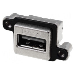 Soclu USB A pentru montare pe panou USB 2.0 | Electronic-mag.ro | Componente Electronice