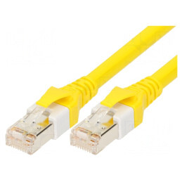 Patch Cord Ethernet S/FTP Cat6 0.3m Galben LSZH PUR