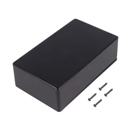 Carcasă universală ABS neagră 95x160x49mm | Electronic-mag.ro | Componente Electronice