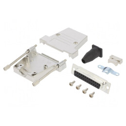 Conector D-Sub 25 pini mamă lipire pe cablu gold flash | Electronic-mag.ro | Componente Electronice