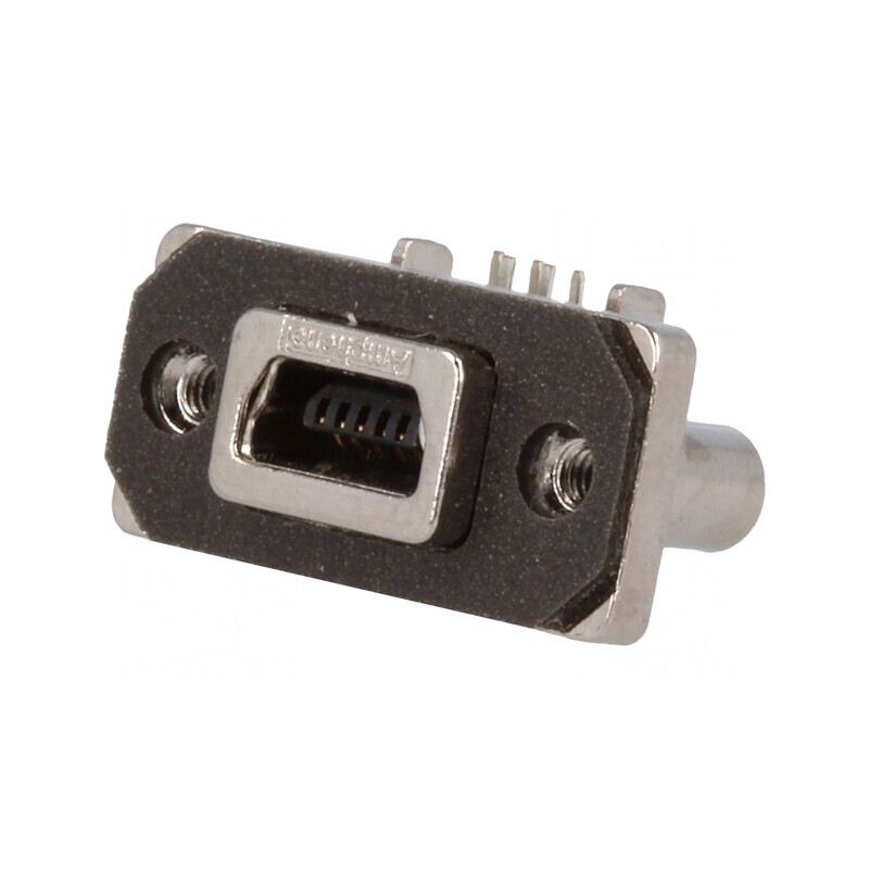 Soclu USB B mini THT 5 PIN 90° IP67 | Electronic-mag.ro | Componente Electronice