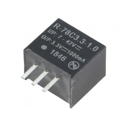 Convertor DC/DC 3.3W 7-42V la 3.3V 1A SIP3 | Electronic-mag.ro | Componente Electronice