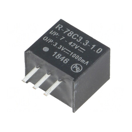 Convertor DC/DC 3.3W 7-42V la 3.3V 1A SIP3 | Electronic-mag.ro | Componente Electronice