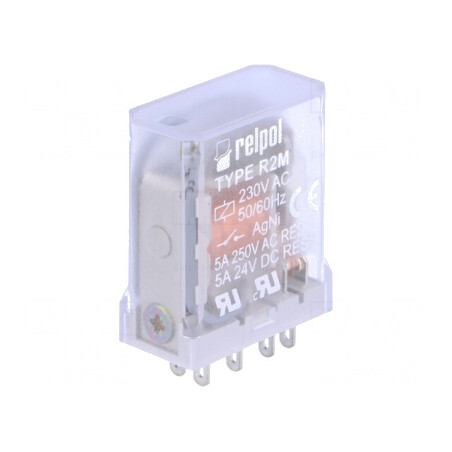 Releu Electromagnetic DPDT 230VAC 10A | Electronic-mag.ro | Componente Electronice