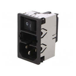 Conector Alimentare AC Soclu Tată 10A 250V IEC 60320 | Electronic-mag.ro | Componente Electronice