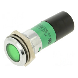 Lampă LED Verde Control 230V Ø22mm