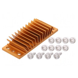 Radiator cu aripioare BGA aurie 23mm x 58mm | Electronic-mag.ro | Componente Electronice