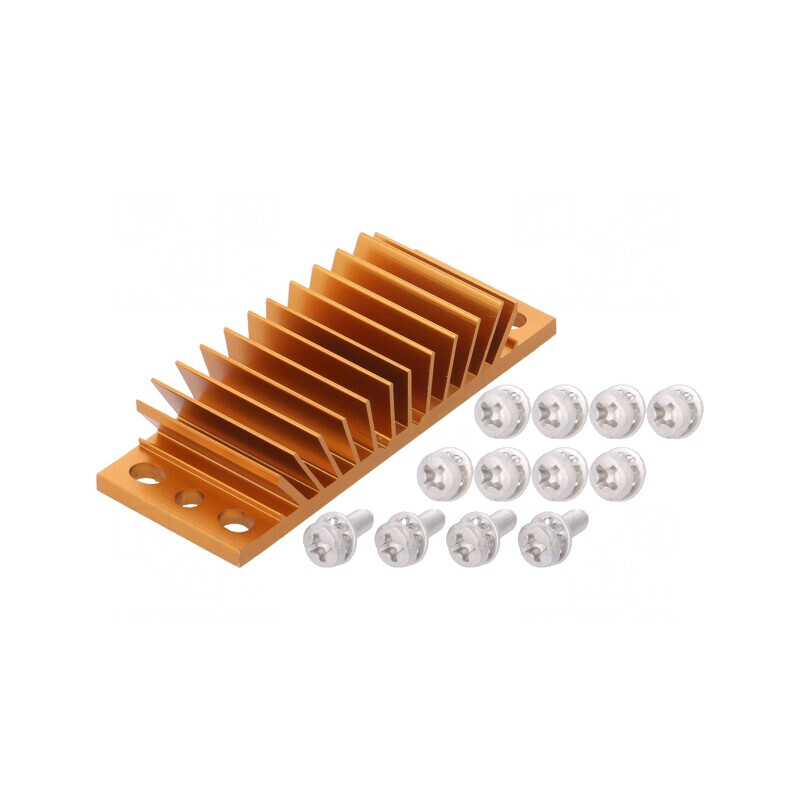 Radiator cu aripioare BGA aurie 23mm x 58mm | Electronic-mag.ro | Componente Electronice
