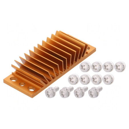 Radiator cu aripioare BGA aurie 23mm x 58mm | Electronic-mag.ro | Componente Electronice