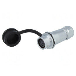 Mufă Mamă 9 PIN IP67 3A 125V Lipire pe Cablu | Electronic-mag.ro | Componente Electronice