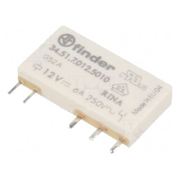 Releu Electromagnetic SPDT 12VDC 6A | Electronic-mag.ro | Componente Electronice