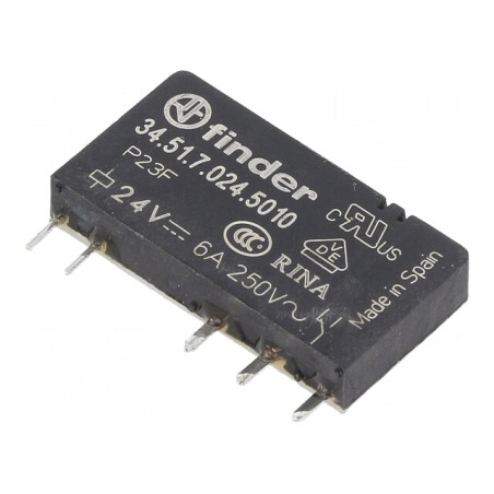 Releu Electromagnetic SPDT 24VDC 6A | Electronic-mag.ro | Componente Electronice