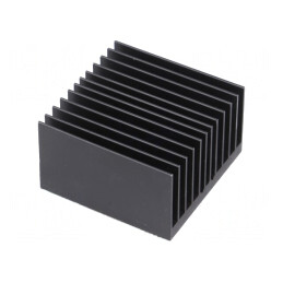 Radiator negru BGA cu aripioare 42,5mm x 42,5mm | Electronic-mag.ro | Componente Electronice