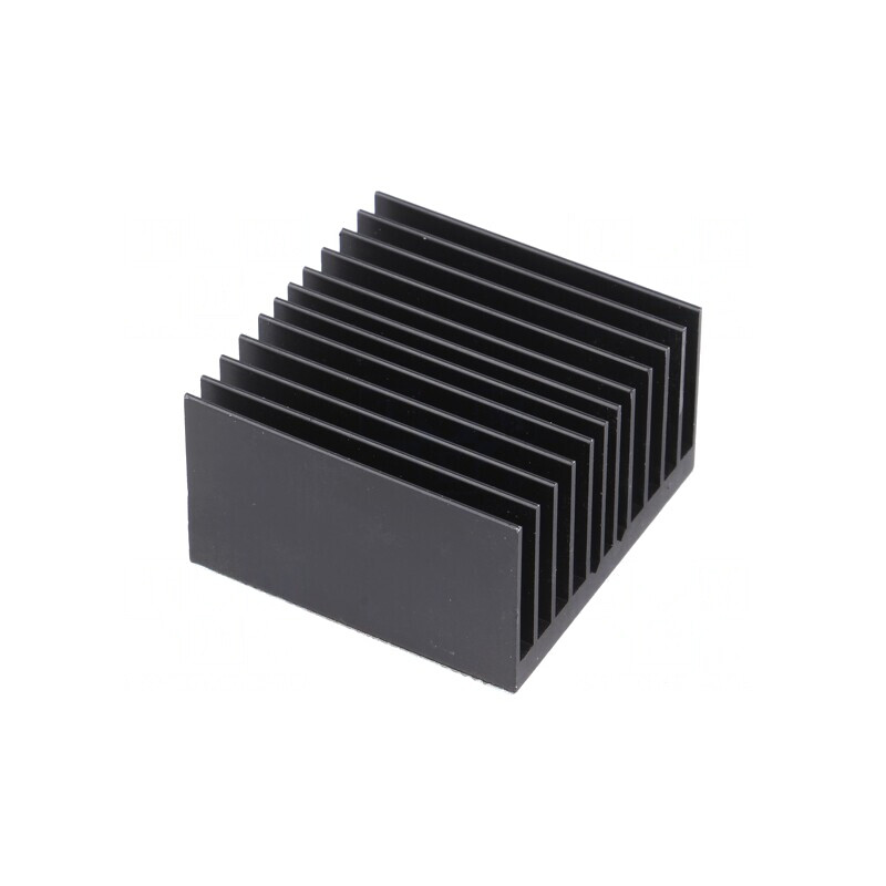 Radiator negru BGA cu aripioare 42,5mm x 42,5mm | Electronic-mag.ro | Componente Electronice