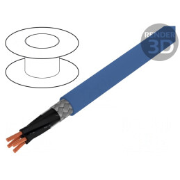 Cablu PVC albastru 25x0,75mm2 300V 500V ÖLFLEX EB CY
