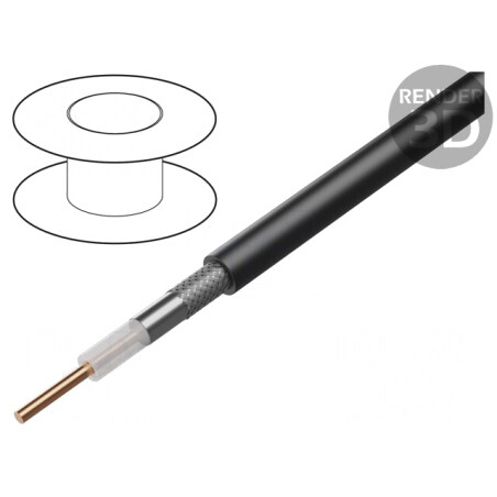 Cablu Coaxial Negru LL400 10,1mm LSZH | Electronic-mag.ro | Componente Electronice