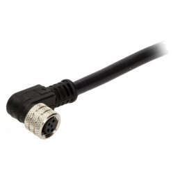 Conector M8 Mamă 4 PIN 90° cu Cablu 3A IP67 | Electronic-mag.ro | Componente Electronice