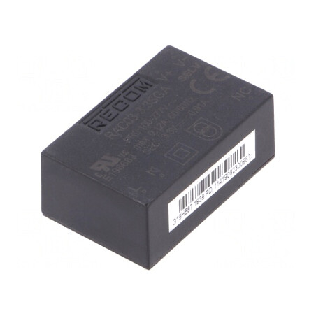 Convertor AC/DC 3W 3,3VDC | Electronic-mag.ro | Componente Electronice
