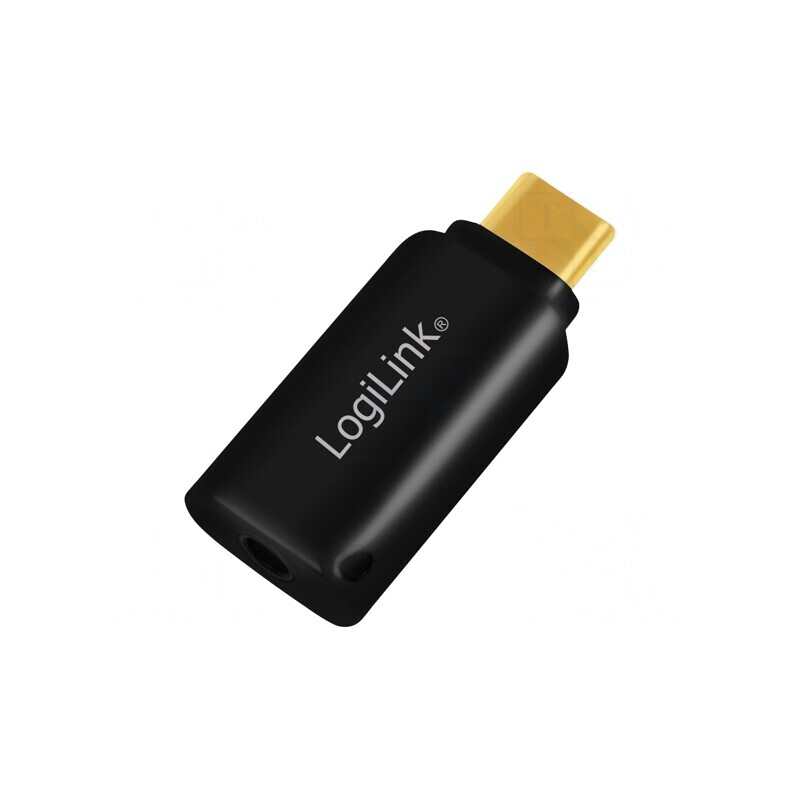 Adaptor Audio USB-C la Jack 3.5mm 4 Pin Aurit Negru | Electronic-mag.ro | Componente Electronice