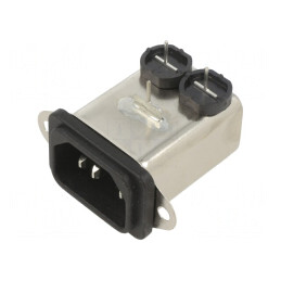 Conector Alimentare AC Tată 1A 250VAC C14 EMC/EMI | Electronic-mag.ro | Componente Electronice