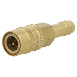 Conector rapid cu supapă 10 bar alamă FPM | Electronic-mag.ro | Componente Electronice
