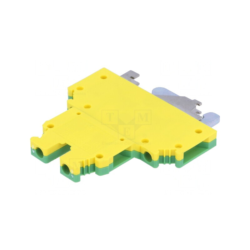 Terminal Îmbinare Șine 0,2-4mm² 4 Borne Galben-Verde | Electronic-mag.ro | Componente Electronice