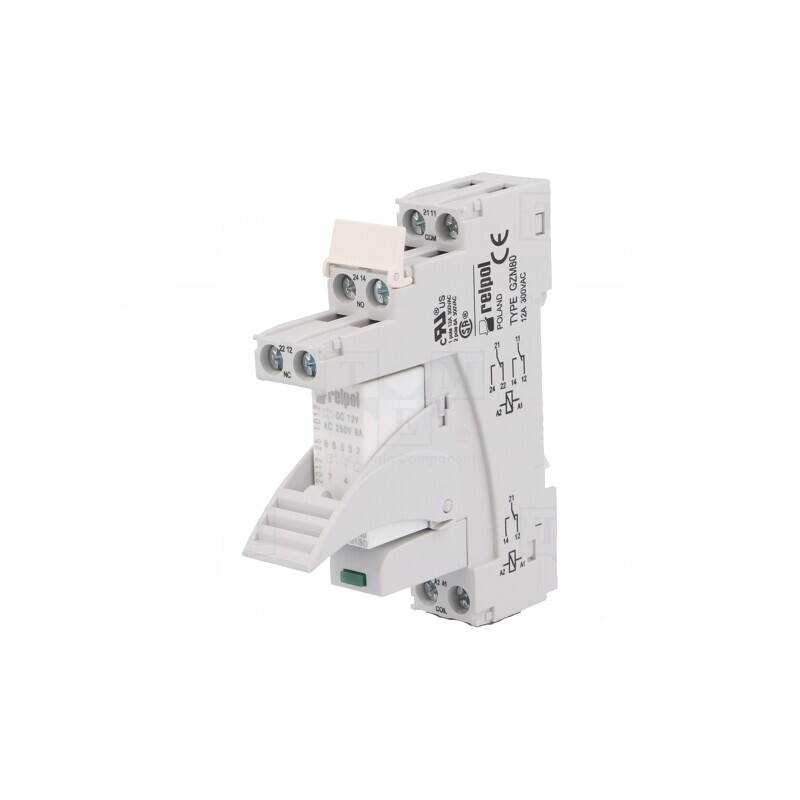 Releu Intermediar DPDT 12VDC 8A | Electronic-mag.ro | Componente Electronice