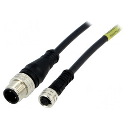 Cablu Senzori Automatizări M12-M8 3 PIN 0.6m Mufă | Electronic-mag.ro | Componente Electronice