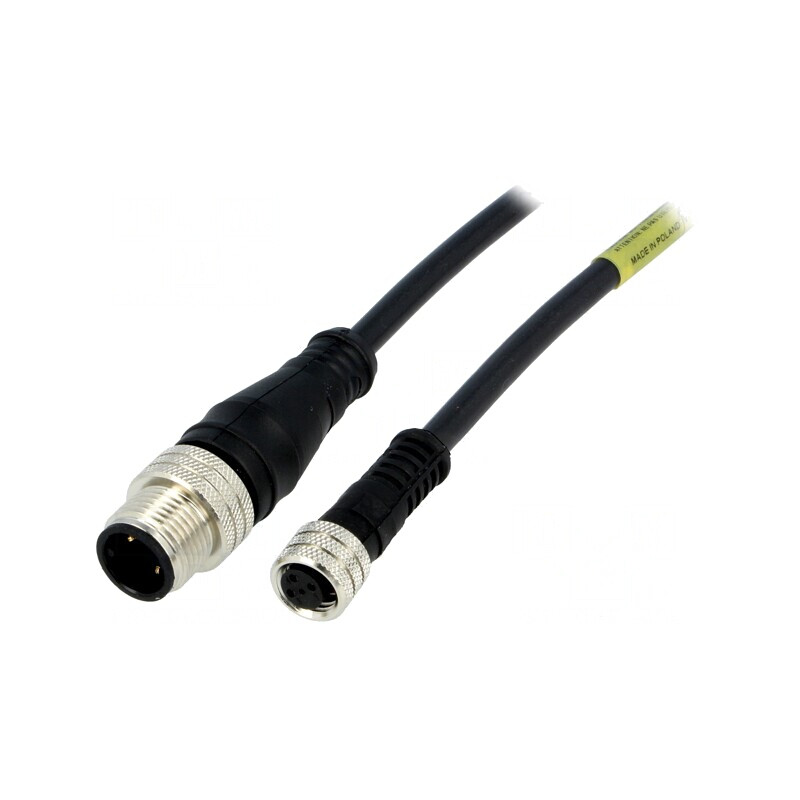 Cablu Senzori Automatizări M12-M8 3 PIN 0.6m Mufă | Electronic-mag.ro | Componente Electronice