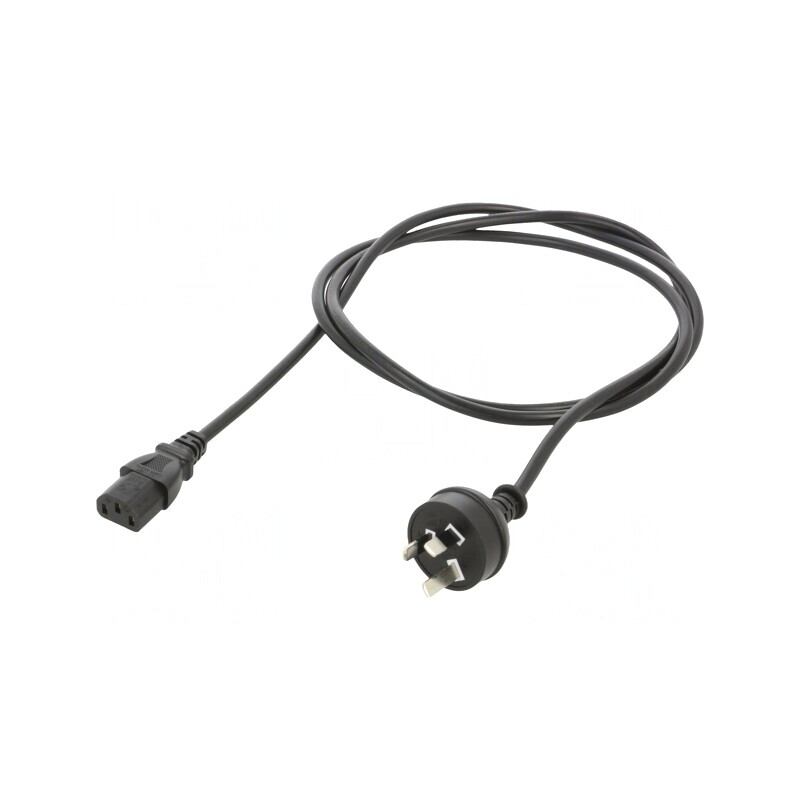 Cablu electric 3x1mm2 mufă IEC C13 1,8m negru | Electronic-mag.ro | Componente Electronice