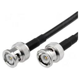 Cablu BNC 50Ω 0,5m Negru | Electronic-mag.ro | Componente Electronice