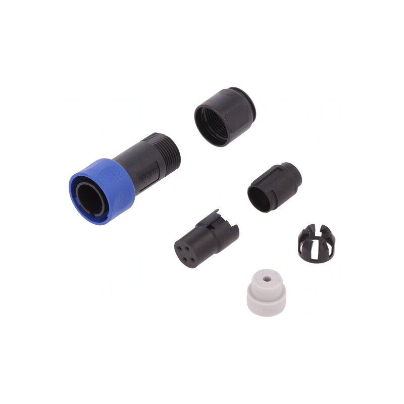 Conector Circular Mufă Mamă 4 PIN Fără Contacte pe Cablu | Electronic-mag.ro | Componente Electronice