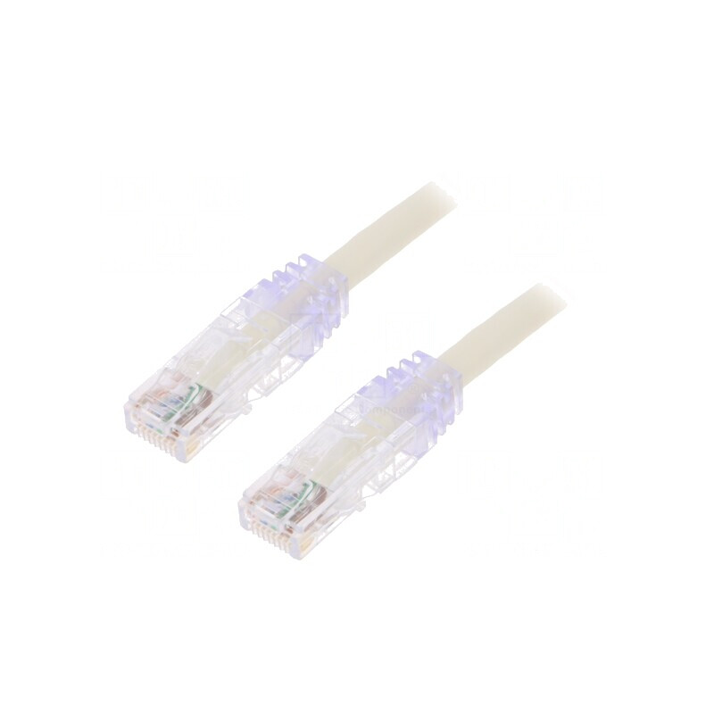 Patch cord alb 1m U/UTP Cat6 LSZH 24AWG | Electronic-mag.ro | Componente Electronice