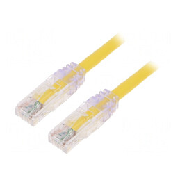 Patch cord galben 1m TX6 PLUS U/UTP LSZH 24AWG | Electronic-mag.ro | Componente Electronice
