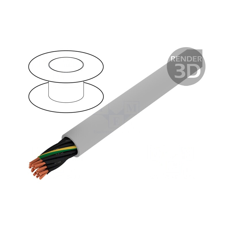 Cablu JZ-500 18G2,5mm2 neecranat gri 300V/500V | Electronic-mag.ro | Componente Electronice