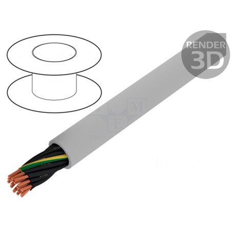 Cablu JZ-500 18G2,5mm2 neecranat gri 300V/500V | Electronic-mag.ro | Componente Electronice