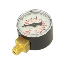 Manometru 0-10 bar 40mm pentru lichide și gaze inerte | Electronic-mag.ro | Componente Electronice