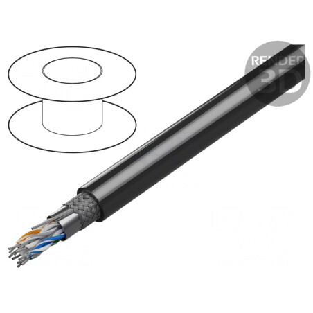 Cablu RS232/RS422 30m PVC Cu 24AWG | Electronic-mag.ro | Componente Electronice