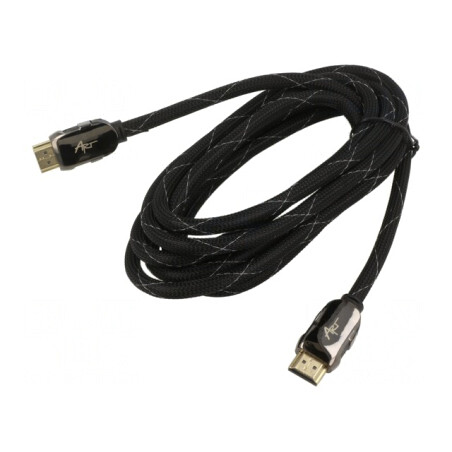 Cablu HDMI 1.4 Textil 3m Negru | Electronic-mag.ro | Componente Electronice