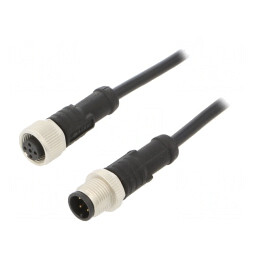 Cablu senzori automatizări M12 1m  | Electronic-mag.ro | Componente Electronice