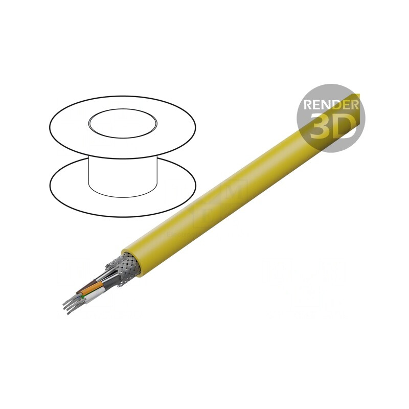 Cablu ETHERLINE® HEAT S/FTP 6a Galben 24AWG PUR | Electronic-mag.ro | Componente Electronice