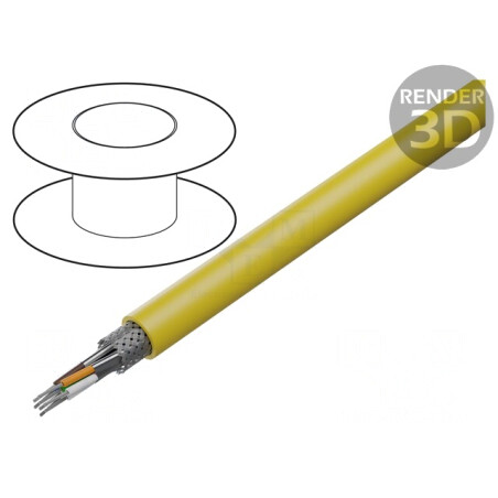 Cablu ETHERLINE® HEAT S/FTP 6a Galben 24AWG PUR | Electronic-mag.ro | Componente Electronice