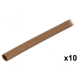 Manşon termocontractabil 3:1 6mm 200mm maro (10 buc.) | Electronic-mag.ro | Componente Electronice
