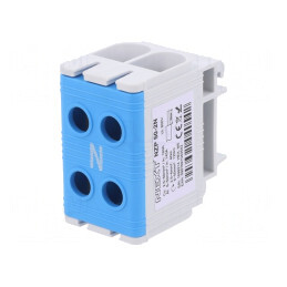 Conector Șine 50mm2 4 Borne Gri 31.1mm | Electronic-mag.ro | Componente Electronice