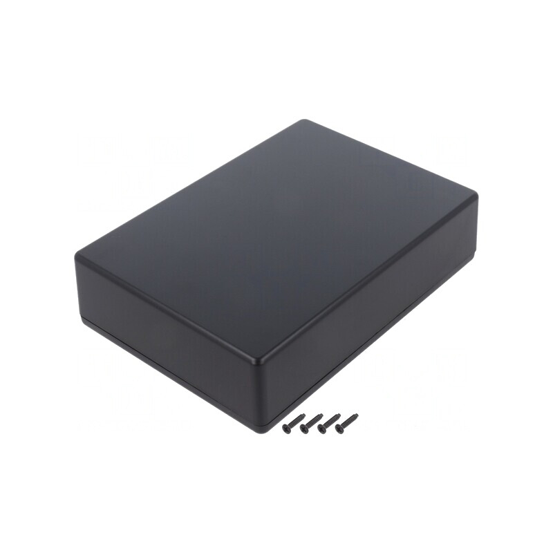 Carcasă universală neagră ABS IP40 125x175x45mm | Electronic-mag.ro | Componente Electronice
