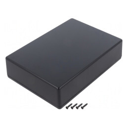 Carcasă universală neagră ABS IP40 125x175x45mm | Electronic-mag.ro | Componente Electronice